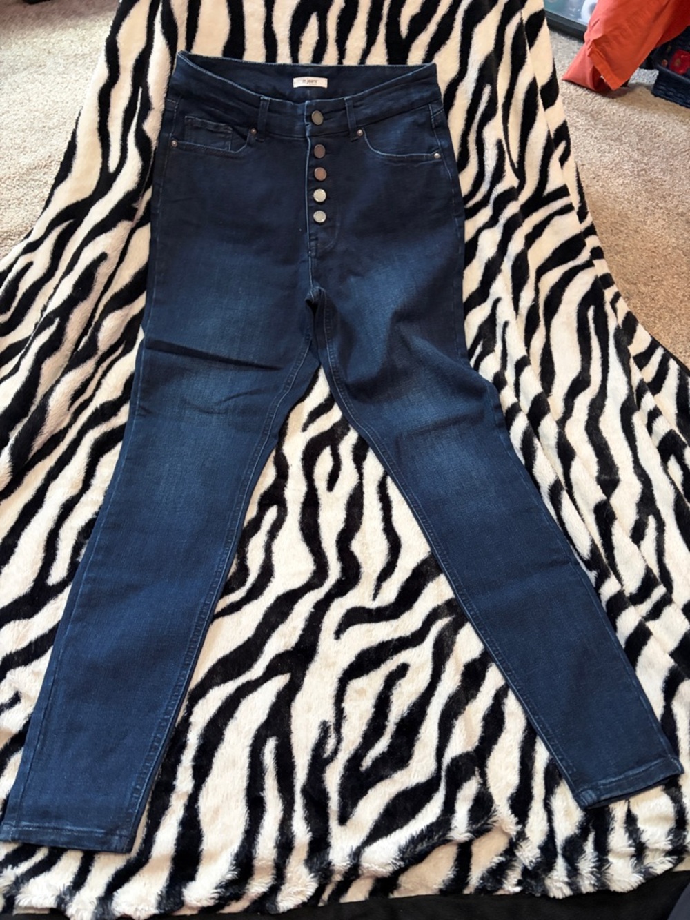Maurice's High-Rise Dark Blue Women’s Button-Fly Jeans